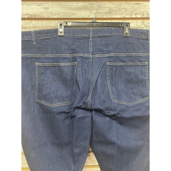 Woman Within Extended Plus Size 36W Jean Capri Slightly Distressed Med Wash - Picture 3 of 12